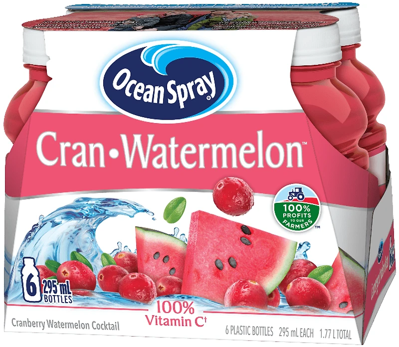OCEAN SPRAY CRANBERRY WATERMELON, 295mL x 6