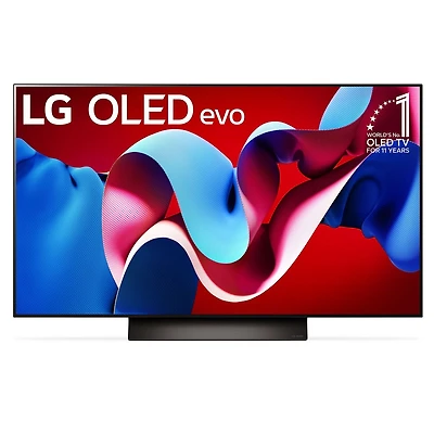 LG 48-Inch C4 OLED evo 4K Smart TV - α9 AI Processor 4K, Alexa Built-In, 144Hz Refresh Rate, HDMI 2.1, G-Sync, FreeSync, VRR, WebOS 24, Dolby Vision, Dolby Atmos (OLED48C4PUA, 2024)