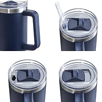 Ozark Trail Gobelet en acier inoxydable de 40 OZ avec poignée, paille, double paroi