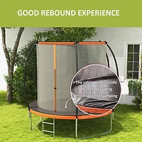 Soozier 10ft Trampoline Outdoor with Enclosure Net and Ladder