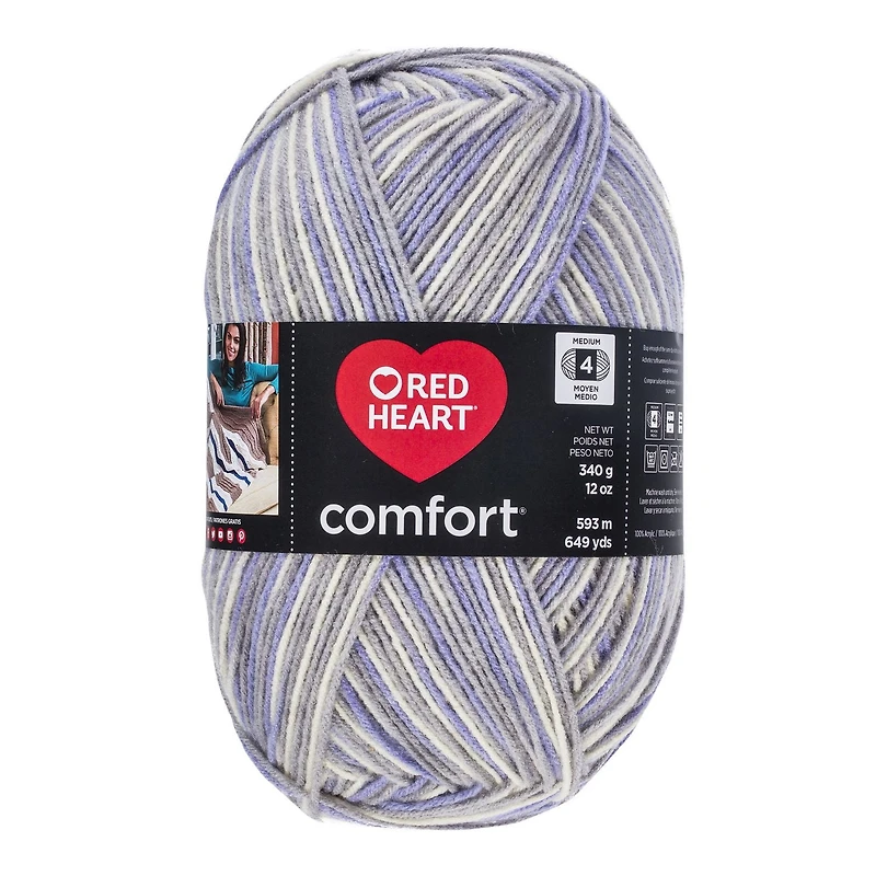 Red Heart® Comfort® Yarn, Prints, Acrylic #4 Medium, 12oz/340g, 649 Yards