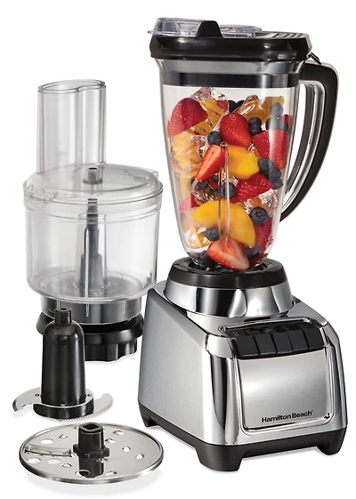 Hamilton Beach MultiBlend Blender and Food Processor 53520C, 48 oz. Tritan copolyester jar