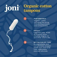 joni Organic Cotton Regular Tampons, 32ct