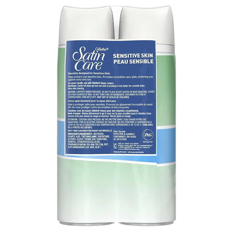 Gillette Satin Care Sensitive Skin Shave Gel for Women, 396 g