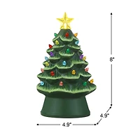 Mr. Christmas Decorative 8-inch Nostalgic Green Ceramic Tree