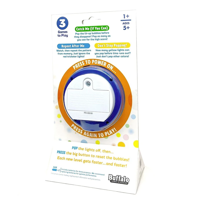 Jeux Buffalo - PopIt! Go Game pour les 5 ans et plus jeux d'enfants