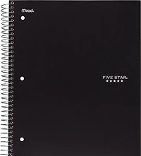 Cahier Five Star 1 Sujet 200 Pages Noir