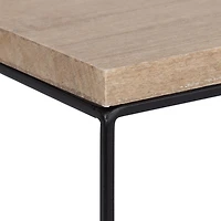 hometrends Boxton Wood and Metal Floating Wall Shelf Set