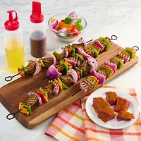 4PC Non-Stick Metal BBQ Skewers