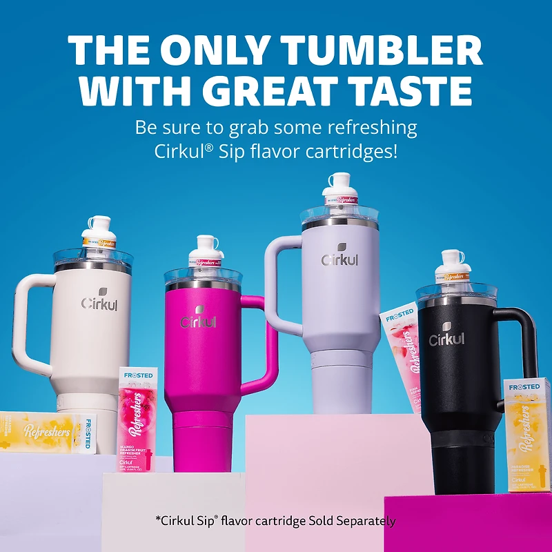 Cirkul 40oz All-Day StrawSip™ Tumbler, Cherry Blossom (Light Pink)., 40oz Cherry Blossom All-Day StrawSip™ Tumbler.