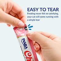 INABA Churu Cat Treats, Grain-Free Lickable Creamy Purée with Vitamin E - Tuna Recipe, 4 tubes 56g (4x14g)