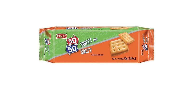 Britannia Fifty Fifty, Indian biscuits