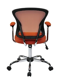 Chaise de bureau Juliana, siège en tissu maillé orange