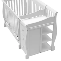 Lit de Bébé 5-en-1 avec Table à Langer Attachée Portofino de Storkcraft