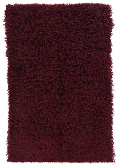 New Flokati 1400gr 2'4" x 8'6" Runner, Burgundy