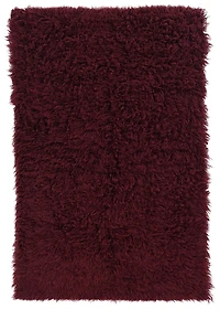 New Flokati 1400gr 2'4" x 8'6" Runner, Burgundy