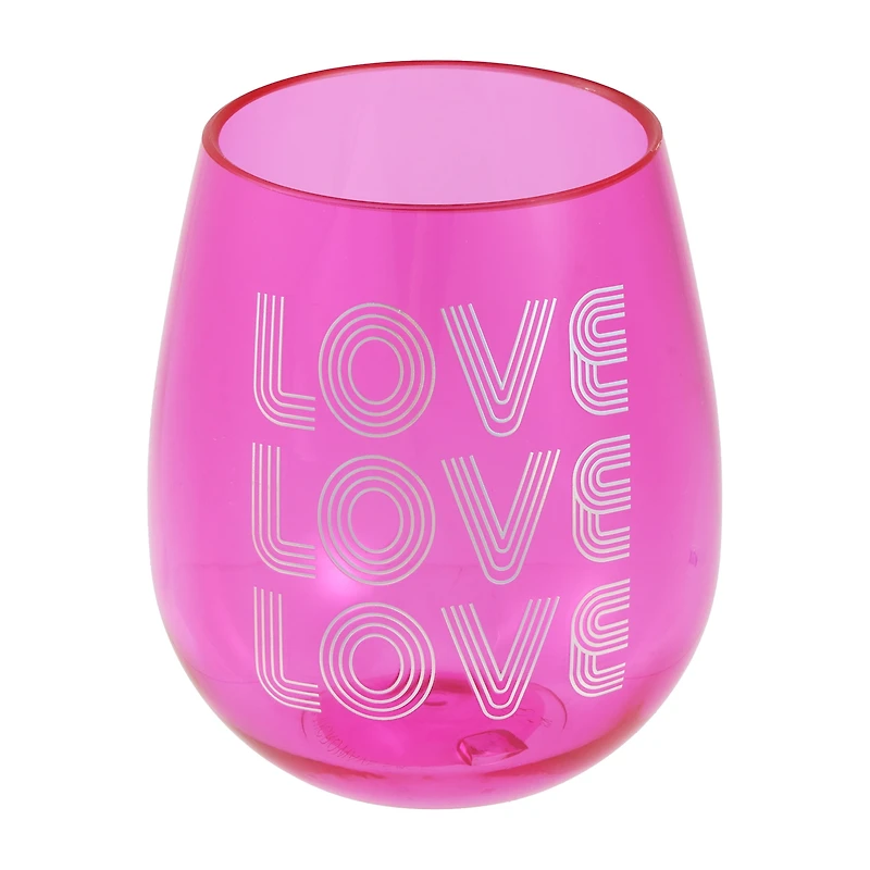 Coupe à vin Façon de célébrer l'amour, Saint-Valentin, rose