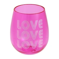 Coupe à vin Façon de célébrer l'amour, Saint-Valentin, rose