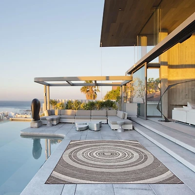 ECARPET Outdoor Area Rug for Patio, Deck, Backyard, Camping, Water Proof Carpet, Veranda Modern Collection