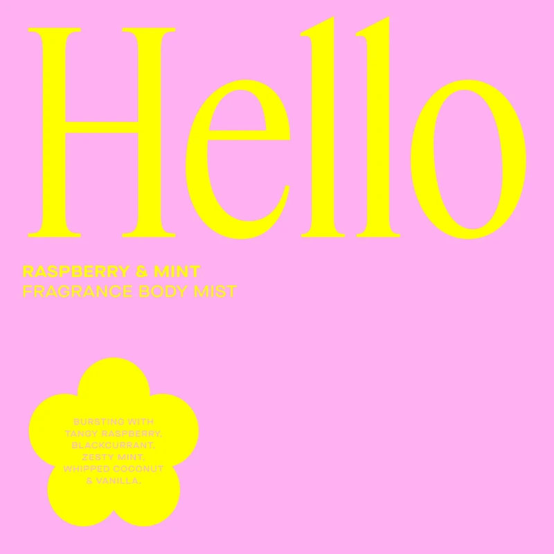 DAISE Hello Daise Fragrance Body Mist in Raspberry & Mint, 3.3 fl oz/100 mL, body mist, spritz, spray
