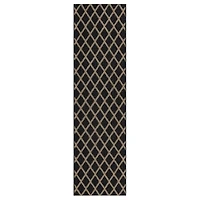 Mohawk Home Lewis Diamond Near Black/Tan Tufted Polyester Area Rug
