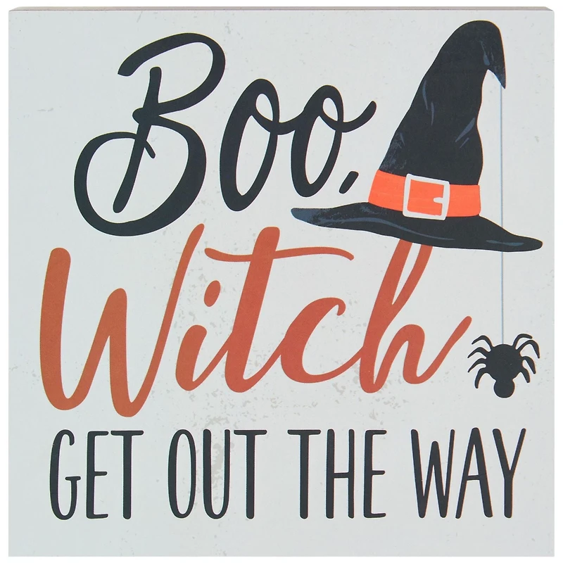 Pancarte carrée « BOO Witch » Way To Celebrate, 5 po