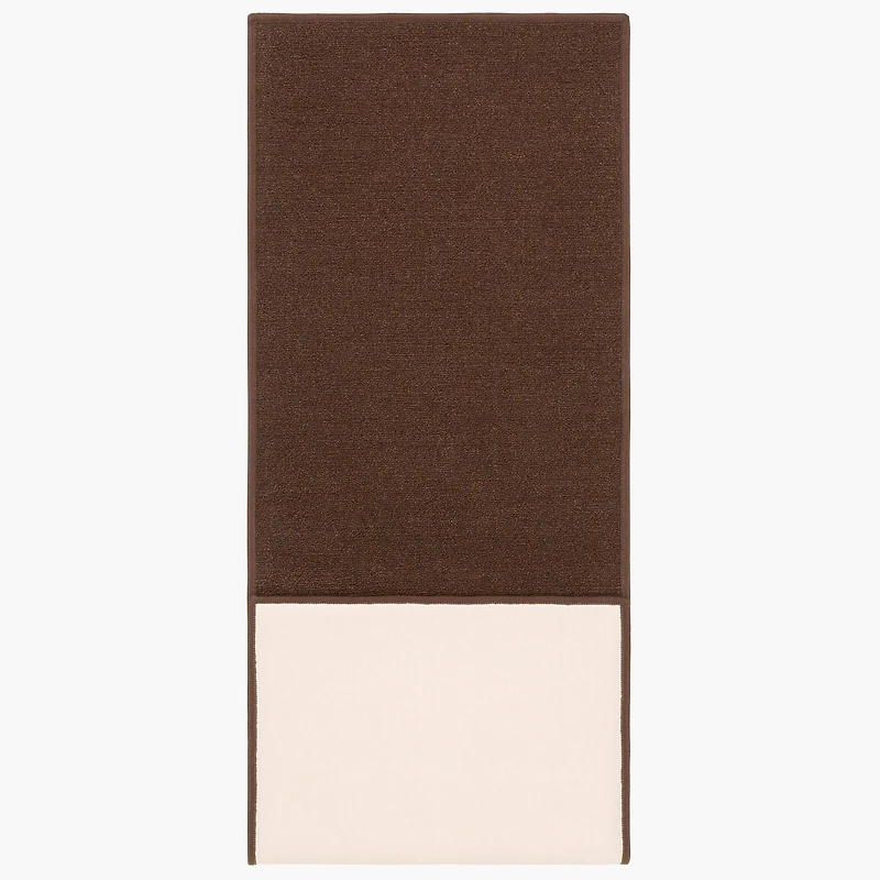 Tapis de couloir à motif de solide à sous-couche en caoutchouc de la collection Ottohome