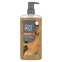 Dove Men+Care Gel douche pour réparer la peau sèche sous la douche Bois de santal + Huile de cardamome avec des nettoyants et des hydratants à base de plantes, 769mL 769mL