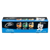 Nourriture humide pour chiens adultes CESAR pain classique en sauce Sélections de volaille - format variété 24x100g