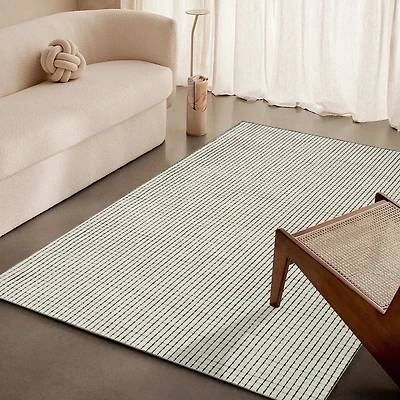 Rug Branch Maya Modern Checkered Beige Black Indoor Hand-Tufted Area Rug