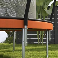 Soozier Trampoline d'extérieur de 8 pieds avec filet d'enceinte et échelle