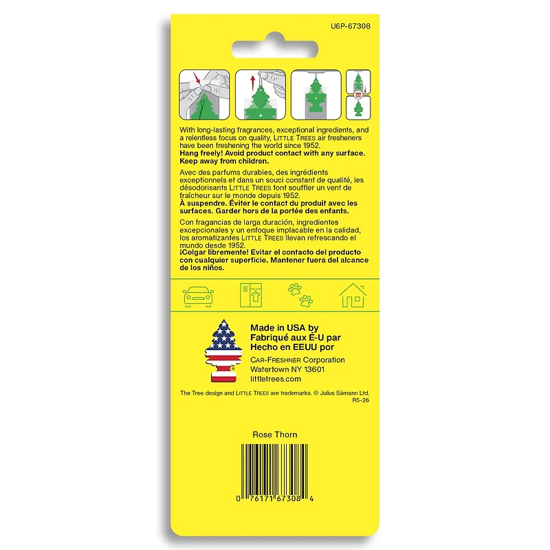Assainisseur d'air LITTLE TREES Rose Thorn 6-Pack