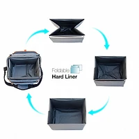 Glacière pliable Ozark Trail 24 canettes avec doublure rigide, couleur bleue, capacité de volume de 8,37 pintes ou unité de mesure de 24 canettes.