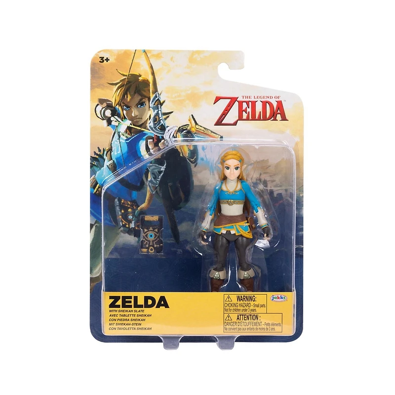 Figurine Nintendo de 4 pouces - Zelda avec l'ardoise Sheikah