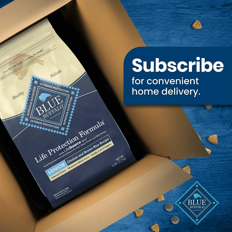 Blue Buffalo Life Protection Formula Natural Senior Dry Dog Food, Chicken and Brown Rice 4.5KG