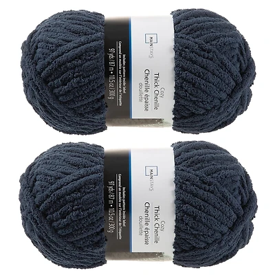 MAINSTAYS LOTS DE 2 FILS ÉPAIS BLEU NUIT