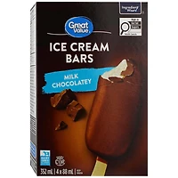 Great Value Milk Chocolatey Ice Cream Bars, 352 mL (4 x 88 mL)