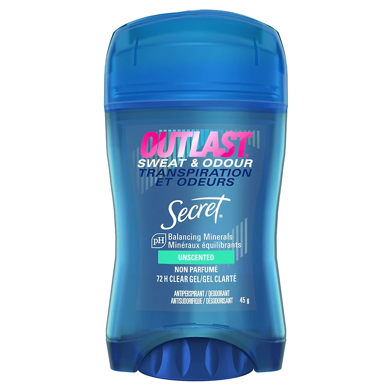 Secret Outlast Sweat & Odor Clear Gel Women's Antiperspirant Deodorant, Unscented
