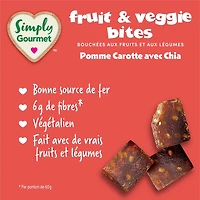 Simply Gourmet Apple Carrot with Chia Bites, Fruit & Veggie Bites