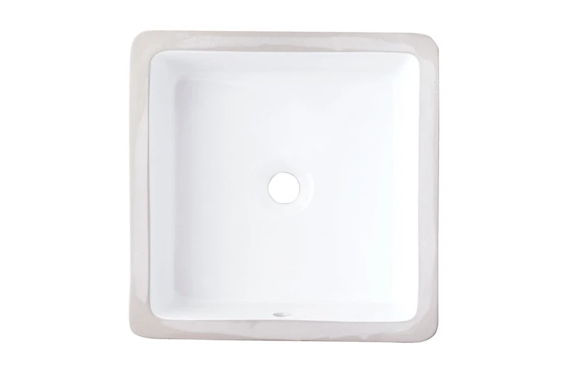 American Imaginations 16-in. W 16-in. D CUPC Certified Square Bathroom Undermount Sink In White Color AI-27746