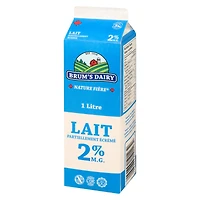 Brum's 2% M.F Partly Skimmed Milk.