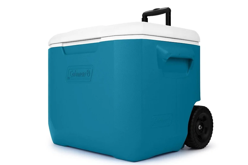 Coleman Chiller 60-Quart Cooler With Wheels, Ocean Blue