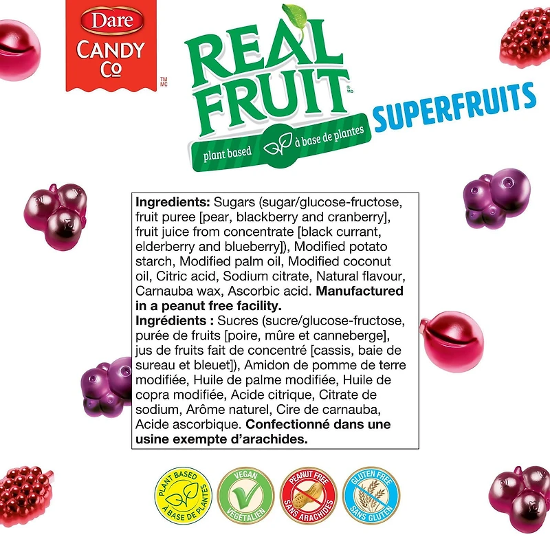 REALFRUIT Gummies Superfruits Candy, Dare Real Fruit