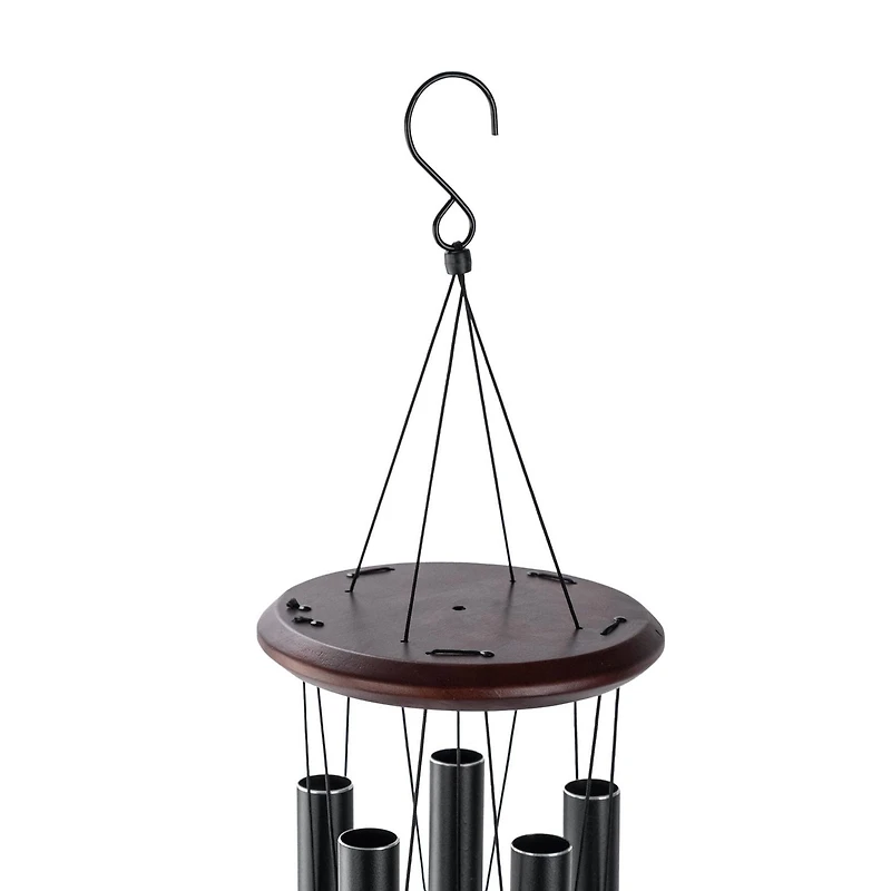 Hometrends 30" Classic Black Metal Outdoor Wind Chime