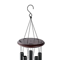 Hometrends 30" Classic Black Metal Outdoor Wind Chime
