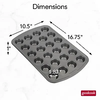 Moule à muffins miniatures antiadhésif Goodcook, 24 tasses Moule à muffins miniatures