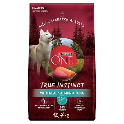 Purina ONE Véritable Instinct Saumon et Thon, Nourriture Sèche pour Chiens 1,72-12,4kg