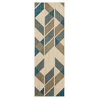 Mohawk Home Vaughan Blue Polyester Area Rug