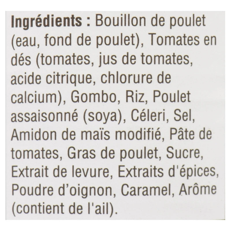 Soupe poulet et gombos condensée de Campbell's 284 ml