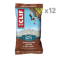 Barre énergétique Bar de CLIF au morceaux de chocolat avec sel de mer 12x68g